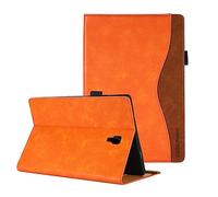 CASAFUNY Case for Samsung Galaxy Tab A 10.5 2018 Case, Premium PU Leather Protective Book Cover with Stand Function Document Slots for Samsung Galaxy Tab A 10.5 Inch SM-T590/T595/T597, Orange