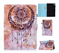 CASAFUNY Case for Samsung Galaxy Tab A11 Plus/ A11+, PU Leather Multi-Angle Viewing Folding Stand Tablet Case, Dream Catcher