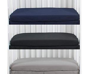 CaSaJa Microfiber 3 Pack Mini Portable Crib Sheets, Pack N Play Sheets with Comfy Napping Surface for Baby, Silky Soft Breathable Safe Playard Playpen Sheets Set, Fits 24" x 38", Navy + Black + Grey