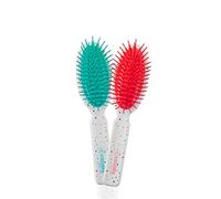 Casalfe Mini Pneumatic Brush, 360° No Edges, Detangles All Hair Types, Unisex, Multicolour