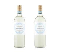 Casalinga Pinot Grigio DOC 11% ABV | 2 x 75cl Italian White Wine | Vegan Friendly | Crisp & Fruity | Zesty Lemon & Orchard Fruits | Serve Chilled | Ideal for Light Meals