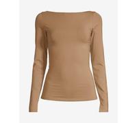 Casall Sublime Boatneck Long Sleeve T-shirt Camel Brown Women - S