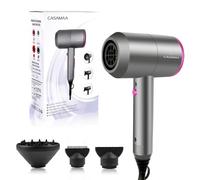 CASAMAA Professional Ionic Hair Dryer Powerful AC Motor Quick Drying with 2 Speed 3 Heat Setting, Cool Shot Button with 1 Diffuser & 2 Concentrator, Hairdryers for Women Man