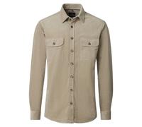 CasaModa Mens Cord Overshirt Shirt Button-Up Beige Regular Fit Long Sleeve