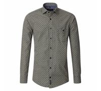 Casamoda Mens Long Sleeve Casual Fit Button-Up Shirt Green Pattern 444310000-300