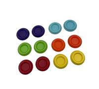 CasaNexa 12 Pieces Mini Feeder Bowls for Isopods, Springtails, Dubia Roaches, Dwarf Whites - 6 Colors, Double Sloped Design, 1.34x1.02x0.2 Inch