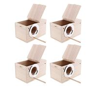 CasaNexa 4-Piece Budgie Nest Box with Perch Stick for Aviary | quiet nesting corner, breeding season ready, small bird housing, layout helper, starter bird keeper
