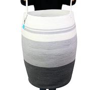 Casaphoria Extra Large Woven Cotton Rope Storage Basket with Handles for Organizing,Tall Woven Baskets for Clothes Blanket Pillows,Oversized Versatile Laundry Hamper for Bathroom LivingRoom Bedroom