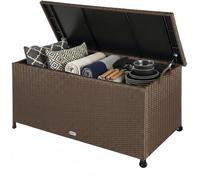 Rattan Garden Storage Box Brown 117x53x60cm