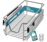 CASARIA® 2x Pull Out Telescopic Kitchen Drawers Basket, For 30cm Units