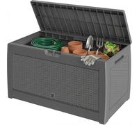 Garden Storage Box Rato Grey Rattan Look 310L