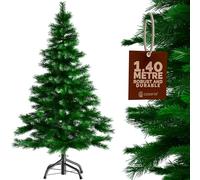 CASARIA® 4.7ft Artificial Christmas Tree | Realistic Best Christmas Decorations Ornaments Xmas Tree | Mix of Realistic Noble Fir Leaves & Metal Stand for Home & Office Decorations | 140cm Tall