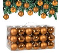 CASARIA 54 Shatterproof Christmas Tree Baubles 6 cm Mixed Colour Ornaments