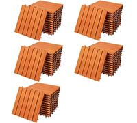 CASARIA® 55x Eucalyptus Wood DeckingTiles | 30x30cm | Cuttable Interlocking System | Drainage System | Garden Patio Click Lock-in Flooring Deck | FSC-Certified Eucalyptus | 55 Tiles