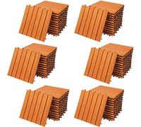 CASARIA 66 Eucalyptus Decking Tiles 30x30 cm FSC Certified Click Flooring | Cuttable Interlocking Click Deck Tiles with Drainage System for Garden Patio Balcony Terrace Paths and Outdoor Flooring Use