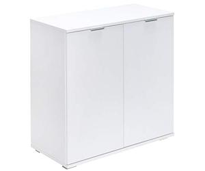 CASARIA Alba White Sideboard 2 Door Wooden Storage Cabinet 71 x 74 x 35 cm
