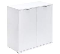 CASARIA Alba White Sideboard 2 Door Wooden Storage Cabinet 71 x 74 x 35 cm | Height Adjustable Shelf Modern Side Cabinet Bookcase and Versatile Storage Unit for Living Room Bedroom Study Office Hallway