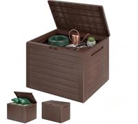 CASARIA Brown 190 L Garden Storage Box Weatherproof Lockable Chest