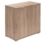 CASARIA Deuba Alba Oak Effect Bookcase Storage Cabinet 2 Doors 71x74x35 cm