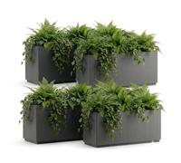 CASARIA® Flower Box Planter Trough Plant Pot, 80L Capacity, 80x36x35 cm