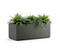 Ethica anthracite plastic flower pot 80x36x36cm