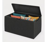 Casaria Garden Storage Box Plastic Outdoor Chest, Anthracite, 117X47X60Cm