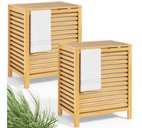 Bamboo Laundry Basket 62L - Set of 2