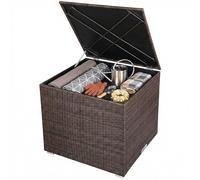 Rattan Garden Storage Box Brown 25x25x23ft