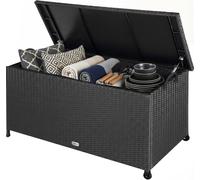 CASARIA® Rattan Garden Storage Box 270L, with Wheels & Carry Handles