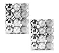 CASARIA Set of 24 or 48 Shatterproof Christmas Tree Baubles 6 cm Ornaments