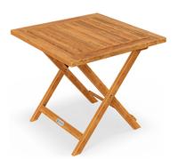 CASARIA Side Table | Small Folding Coffee Table | Acacia Wood | 46x46cm | Bistro | Patio | Garden | Balcony | Living Room | Hallway | Kitchen | Weat
