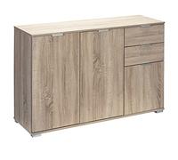 CASARIA® Alba Sideboard | 3 Doors 2 Drawers | 107x75x35cm | Bookcase | Bedroom Bathroom Living Room Kitchen Hallway Furniture Storage Unit | Oak Look Side Cabinet
