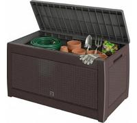 Casaria Storage Box 310L Rattan Effect Garden Chest, Brown, 119X48X60Cm