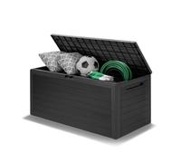 CASARIA® Waterproof Garden Outdoor Storage Box 280L | Plastic Storage Box with Lid | Parcel Box, Tool Box, Shoe Storage | Outdoor Toy Storage, Cushion, Garden Furniture Chest | Anthracite
