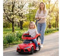 CASART 3-in-1 Kids Push Car Stroller Sliding Walking Car w/ Handle in Red CASART Red