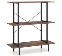 CASART 3-Tier Bookshelf, Metal Frame Industrial Bookcase Storage Rack (1)