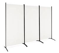 CASART Folding Room Divider, 3 Panels Protective Privacy Screens, Room Partition Privacy Separator Wall Furniture for Home, Office, Garden and Balcony(Beige)