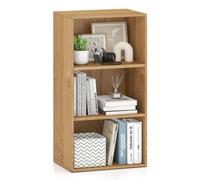 CASART Wooden Bookcase (Natural, 42x29.5x80cm) | 2/3/4-Tier Compact Bookshelf Floor Bookcase with Adjustable Shelves, Display Stand Storage Organizer for Living Room Office