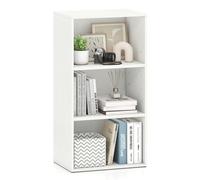 CASART Wooden Bookcase (White, 42x29.5x80cm) | 2/3/4-Tier Compact Bookshelf Floor Bookcase with Adjustable Shelves, Display Stand Storage Organizer for Living Room Office