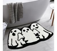 Casasphere Ghost Bathroom Rugs, Halloween Bath Mat Non-Slip Bath Rug Machine Washable Goth Rug, 31"×20" Small Area Rugs for Front Door Bedroom Kitchen（Black）
