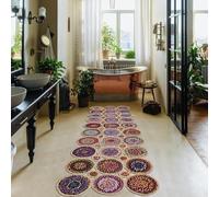 CASAVANI Handcrafted Chindi Cotton & Jute Area Rug - Geometric Beige & Multicolor 4'x10' Ft' Hand Braided Rag Rug Best Uses For Living Room, Bedroom, Balcony 2.6x8 Feet Runner