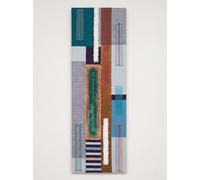 CASAVANI Handmade Cotton Kilim Rug 2.6x8 Ft Multicolor Geometric Abstract Dhurrie Flatweave Textured Area Rug for Bedroom Bedside Living Room Kitchen Hallway Indoor Floor