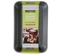 casaWare Toaster Oven Baking Pan 7 x 11-inch Ceramic Coated Non-Stick (Silver Granite)