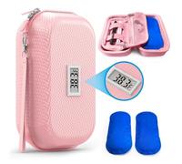 CASAZEN 24h Insulin Cooler Travel Case TSA Approved, Refrigerated Medicine Travel Case with Temperature Display, Diabetes Travel Case with Wrist Strap & 2 Reusable Ice Packs, Gift for Daily and Trip