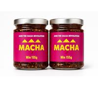 CASAZUL Macha Inferno Crunch - 155g Premium Mexican Chilli Oil | Garlic & Nut Infused Salsa | Vegan Hot Sauce with Árbol & Guajillo Chillies | Handmade in Brighton, UK (Pack of 2)