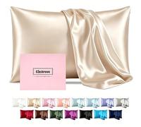 Casbrove Champagne Silk Pillowcase - Standard Size, Soft and Silky, Reduces Dryness and Breakage, Dermatologist Recommended