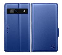 CASBST for Google Pixel 7A Case, Kickstand Flip Leather Wallet Book Case with Card Slots Shockproof Magnetic Closure Protective Phone Case Cover Compatible with Google Pixel 7A - Royal Blue