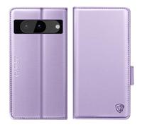 CASBST for Google Pixel 8 Case, Kickstand Flip Leather Wallet Book Case with Card Slots Shockproof Magnetic Closure Protective Phone Case Cover Compatible with Google Pixel 8 - Light Purple