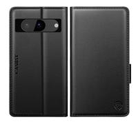 CASBST for Google Pixel 8 Case, Kickstand Flip Leather Wallet Book Case with Card Slots Shockproof Magnetic Closure Protective Phone Case Cover Compatible with Google Pixel 8 - Black
