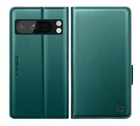 CASBST for Google Pixel 8 Pro Case, Kickstand Flip Leather Wallet Book Case with Card Slots Shockproof Magnetic Closure Protective Phone Case Cover Compatible with Google Pixel 8 Pro - Green